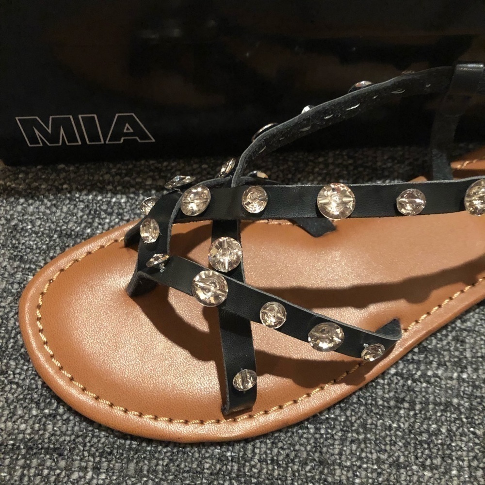MIA Rhinestone Sandals - Picture 2 of 3